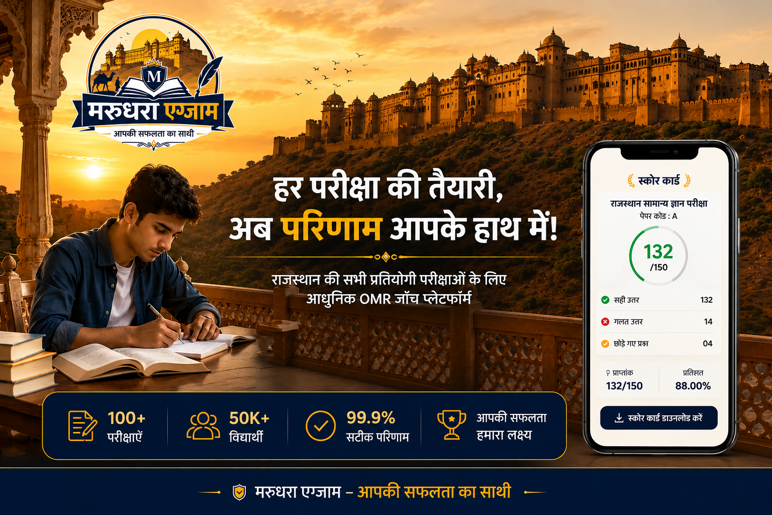 Marudhara Exam Banner